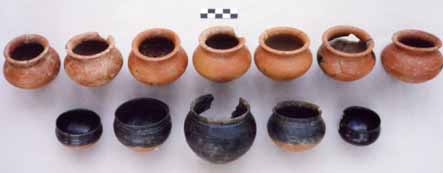 Pots found with sarcophagus
