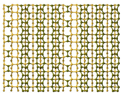 An image of an (MxN) reconstructed
	Ge surface (2 layers) on Si(001)