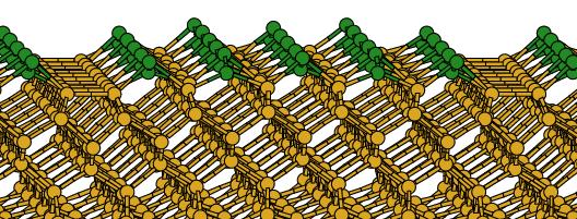 A larger version of the image of sub-monolayer
coverage of Ge on Si(001) in the (2x6) reconstruction.