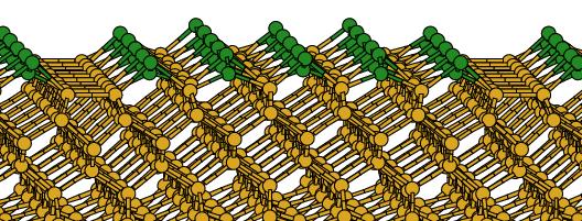 An image of a (2x6) reconstructed Ge layer on Si(001)