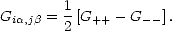         1
Gia,jb = 2 [G++ - G --].  