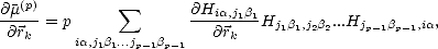 @m(p)          sum       @Hia,j1b1
-@r--= p              --@r----Hj1b1,j2b2...Hjp-1bp-1,ia,
   k     ia,j1b1...jp- 1bp-1   k  