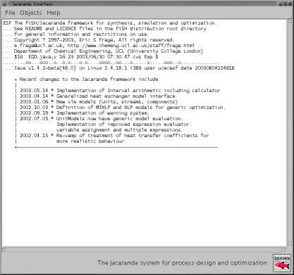 Graphical interface for the Jacaranda system