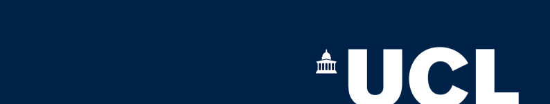 A black header banner with the UCL letters coloured white. In the top left corner is UCL's slogan written in Title Case.