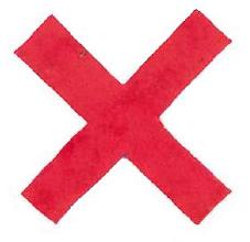 a red cross which changes to blue when you hover your mouse over it