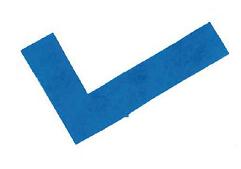 a blue tick which changes to red when you hover your mouse over it