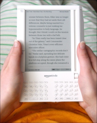 The new Amazon Kindle, recently released onto the uk market.
