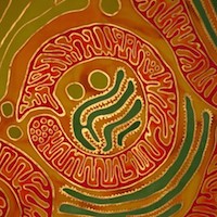 Artist Odra Noel's depiction of a eukaryotic cell