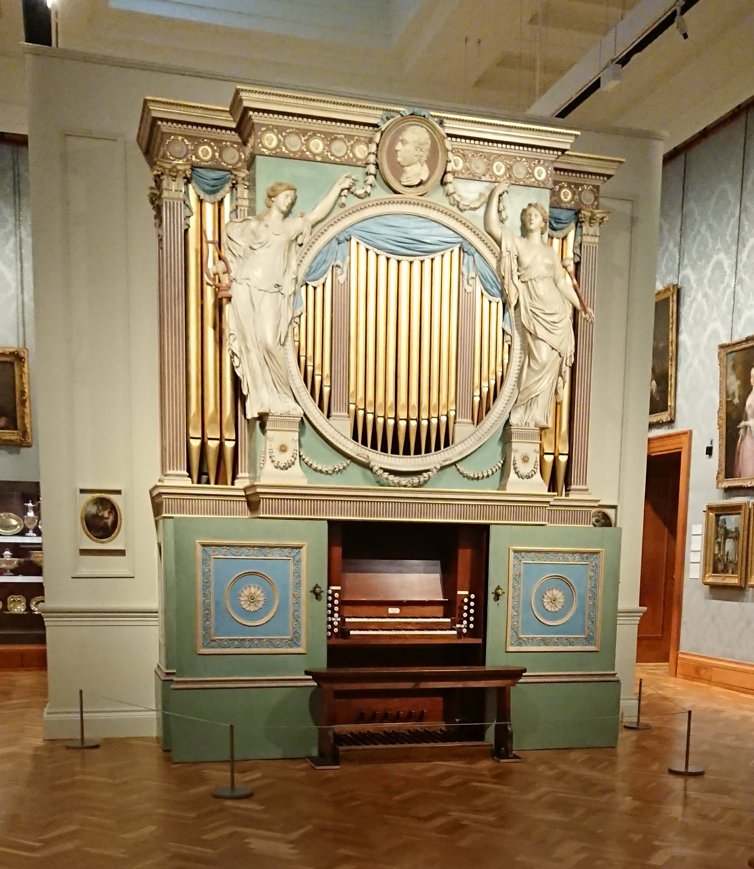 The Williams Wynn pipe organ in the National Museum of Wales