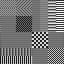 calculated optical section with horizontal banding artefacts