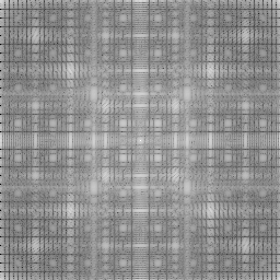 Fourier magnitude image of the target