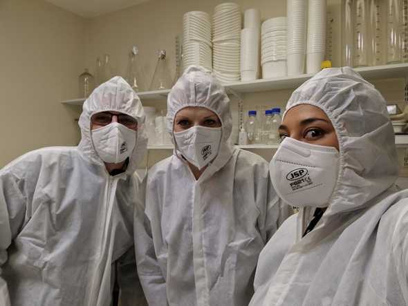 Sampling in progress at UCL Pathology Museum.