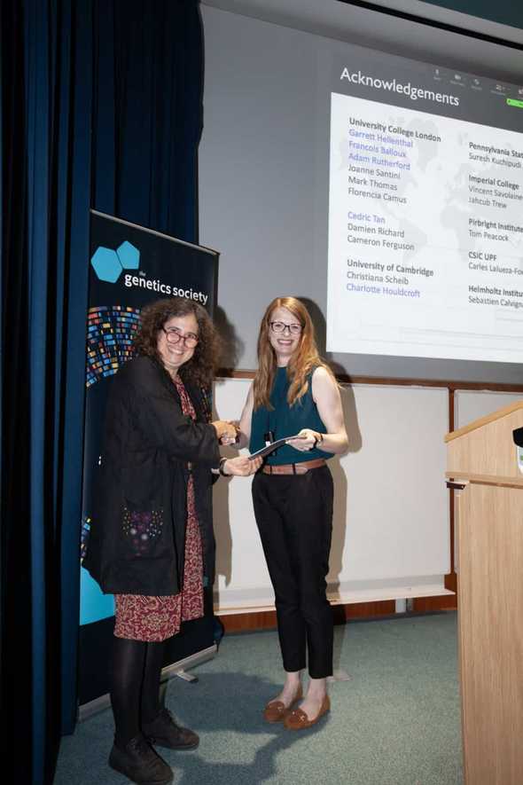 Receiving the award.