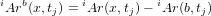 iArb(x,tj) = iAr(x,tj) &minus; iAr(b,tj)
