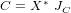 C = X&lowast; J
        C
