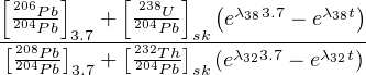 [    ]     [    ]
 220604Pb    +  220384U-   (eλ383.7 - eλ38t)
[20P8b]3.7---[232Pb]sk--------------
 20P4P-bb3.7 +  204TPhb-sk (eλ323.7 - eλ32t)