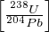 [ 238U-]
  204Pb