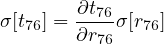        ∂t76
σ[t76] = ∂r-σ[r76]
         76

