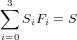 ∑3
   SiFi = S
 i=0
