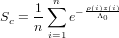      1 ∑n   ρ(i)z(i)
Sc = --   e-  Λ0
     n i=1
