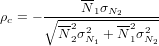            --
      -----N1σN2------
ρc = - ∘-2-2-----2-2--
        N2σN1 + N1σN2
