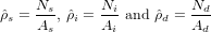      N       N          N
ˆρs = -s,ρˆi = -i-and ˆρd =--d
     As      Ai         Ad
